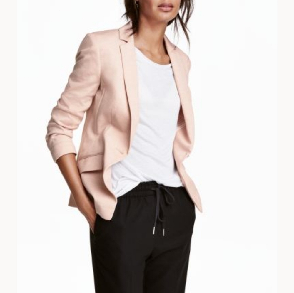 Pala pink single button jacket